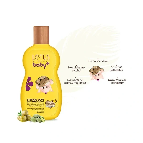 Lotus Herbals Baby+ Eternal Love Baby Massage Oil - 100 ml