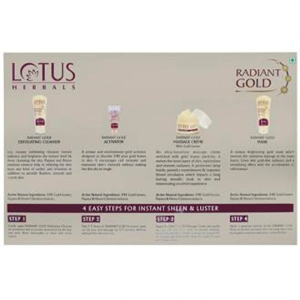 Lotus Herbals Radiant Gold Cellular Glow Facial Kit 170 g