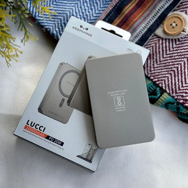 Original KEEPHONE PowerBank LUCCI Magsafe 10000mAh Gunmetal, High End Quality Product - STK1, 1 Month Cybzone Warranty