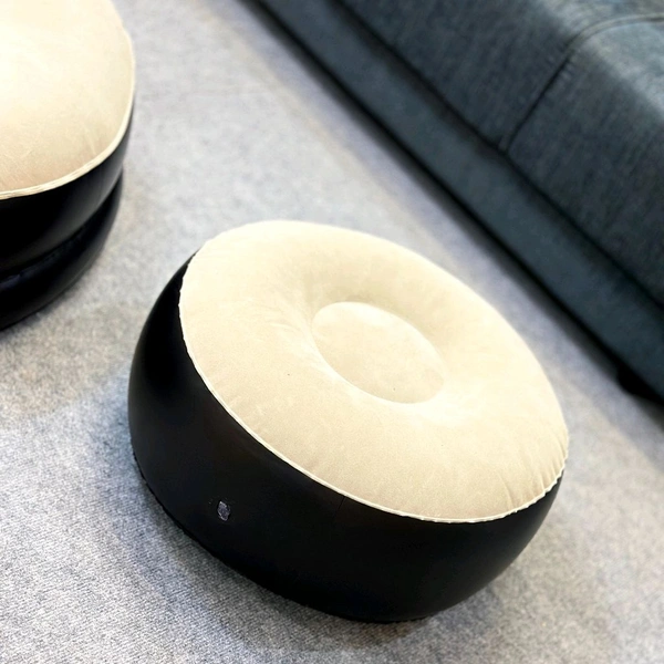 Filling Bean Bag 2 Set Portable Inflatable Lazy Sofa Bed Outdoor Beach Garden PVC 2 Seater Inflatable Sofa (Color - Brown, DIY(Do-It-Yourself)