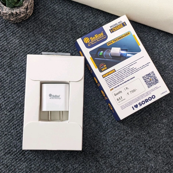 Original SoRoo 28w Type-C Adaptor With 1 Month Warranty | Supports Fast Charging - 1 Month Cybzone Warranty