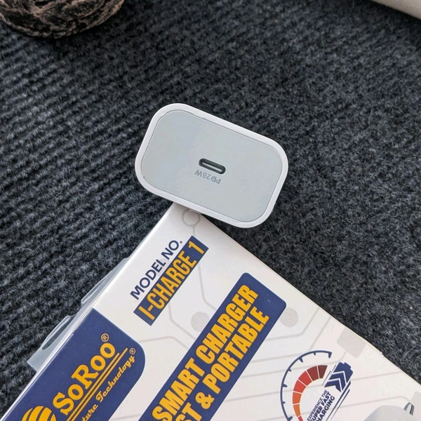 Original SoRoo 28w Type-C Adaptor With 1 Month Warranty | Supports Fast Charging - 1 Month Cybzone Warranty