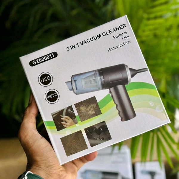 3 in 1 Portable Vacuum Cleaner Duster Blower Air Pump Wireless Handheld Clean Microscopic dust Like Car, Home,Computer, Laptop, Flower, Mirror Vehicle Interior Cleaner