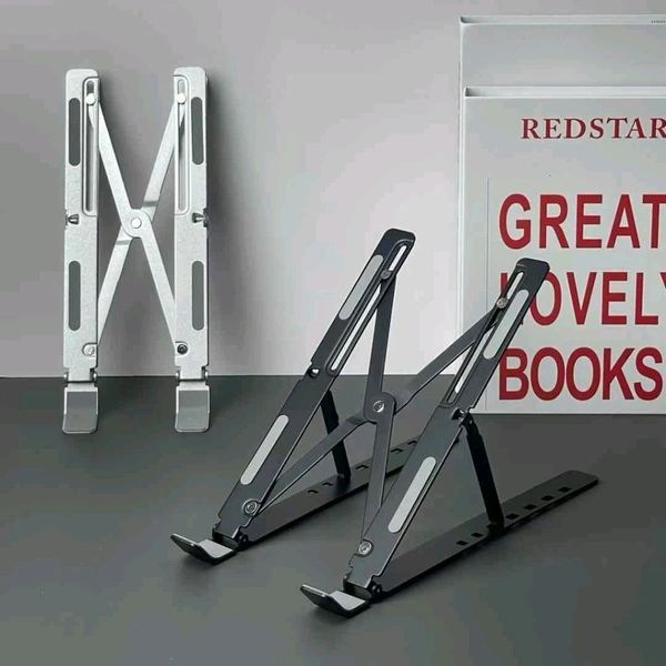 Adjustable Height Aluminum Metal Frame Foldable Portable Laptop Stand, Tablet Stand, Notebook etc