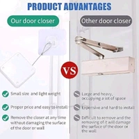 Window Door String Steel Rope Closer Diy Tool Punch-Free Automatic Sensor and Multifunctional Door Closer, Self Closing Door with Steel Wire Drawstring, Auto Door Closer 