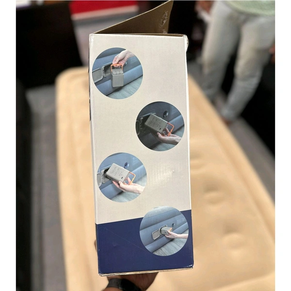 Air Mattress Bed with Inflatable Pillow, Repair Bag, Premium Double Airbed Adjustable Blow Up Mattress, Portable Travel Blow Up Bed, Easy/Quick Set UP (height 40CM) - Prepaid orders only accepted