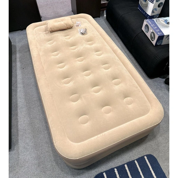 Air Mattress Bed with Inflatable Pillow, Repair Bag, Premium Double Airbed Adjustable Blow Up Mattress, Portable Travel Blow Up Bed, Easy/Quick Set UP (height 40CM) - Prepaid orders only accepted