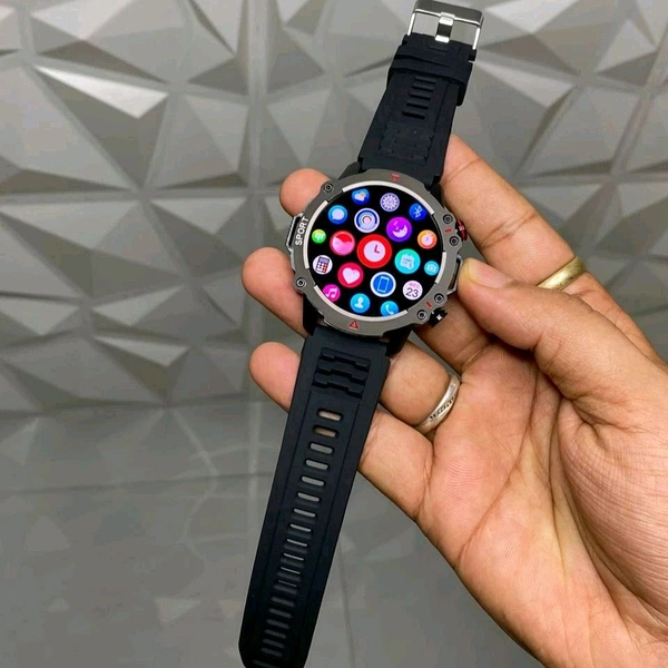 New Avenger Edition Smartwatch With Scroll Working Smooth Touch With Dynamic Round Amoled Screen And All Real Accurate Working Sensors - 1 Month Cybzone Warranty