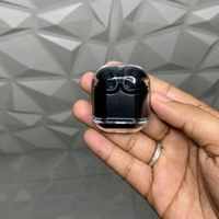 Transparent Design Wireless In-Ear Headphones, LED Power Display, High-Definition Sound Quality, Long Battery Life, Comfortable to Wear  - 1 Month Cybzone Warranty, Black