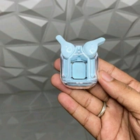 Transparent Design Wireless In-Ear Headphones, LED Power Display, High-Definition Sound Quality, Long Battery Life, Comfortable to Wear  - 1 Month Cybzone Warranty, Blue