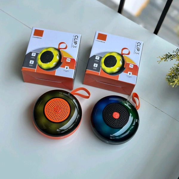 CLIP 3 RGB Portable Wireless Speaker, Wireless Speaker with LED Lights - Clear Sound, TF-Card Inputs, Fast Pairing, Lightweight Design for Outdoor Use - Ideal Gift