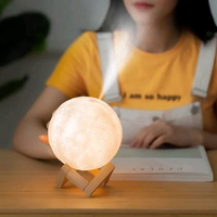 2 in 1 LED Printed Moon Lamp & Aroma Diffuser Aromatherapy USB Air Humidifier 3D Moon Lamp, Air Humidifier Home, Portable USB LED Moon Lamp, 3D Illusion Lamp, Home Decor, Birthday and Christmas Gifts for Girls, Women, Men (1 Pc)