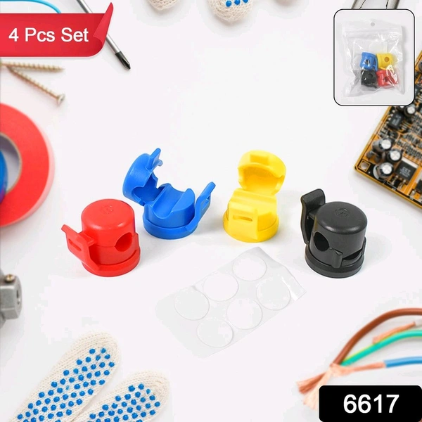 Cable Holder, Adhesive Cable Organizer for Cable Management, Upgraded Cable Clips Phone Charging USB Wire Organizer for Desk Night stand Car Wall (4 Pcs Set)