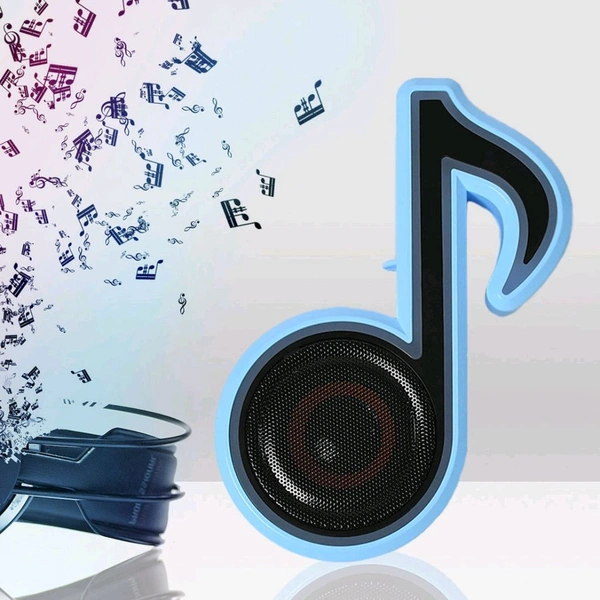 Mini Portable Music Note Shape Speaker Subwoofer Colourful Musical Note LED Lighting Sound For Creatives Gift Computer Phone Sound Equipment, Bluetooth speaker (Media Player) BT speaker