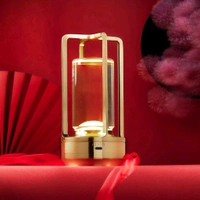 Crystal Lantern Table Lamp β Rechargeable & Cordless LED Light (1 Pc) Perfect for Restaurants, Bedrooms, Outdoor Spaces & More