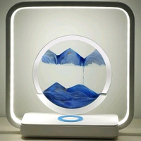 3D Wireless Charging LED Light USB Quicksand Painting Lamp for Bedroom
