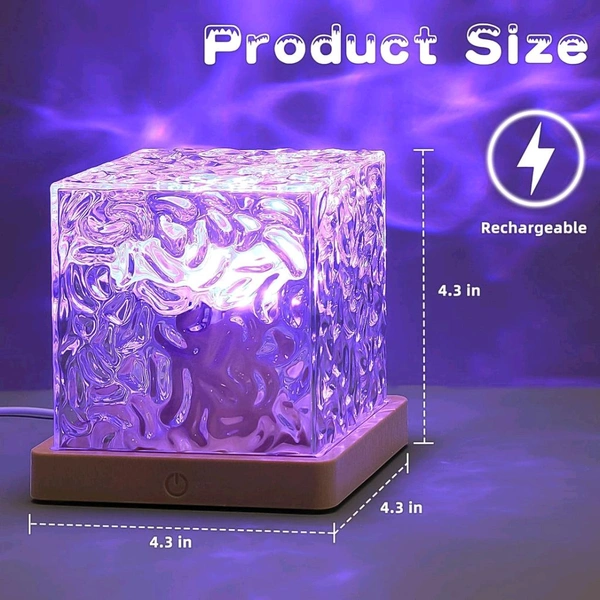 Ocean Wave Projector Lamp (Top Grade), 3D Water Wave LED Night Light, Water Ripple Night Lamp With Remote