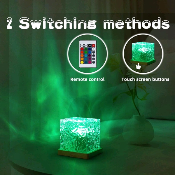 Ocean Wave Projector Lamp (Top Grade), 3D Water Wave LED Night Light, Water Ripple Night Lamp With Remote