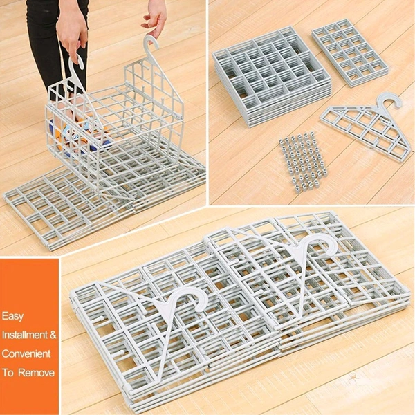 Multipurpose 5-Layer Folding Clothes Storage Rack | Effortless Organization for Students, Small Spaces & Smart Storage