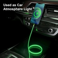 3 in 1 Charging Cable Light Up Fast Charger Multi Lighting Cable Charging Cable LED Flowing Light Up Charger Cable Durable TPE Charging Cord for Most Smart, Cell Phones (1 Pc)