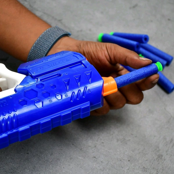Hi-Arm Gun with 10xFoam Suction Bullet, Made with ABS Plastic, Solid Build, Target Shooting