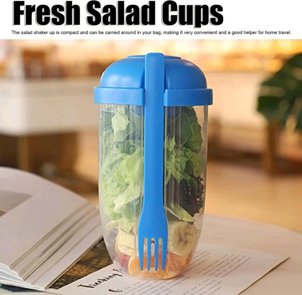 Fruit and Vegetable Salad Cups Easy Clean Salad Mixing Cup for Business People for Business Travel 
