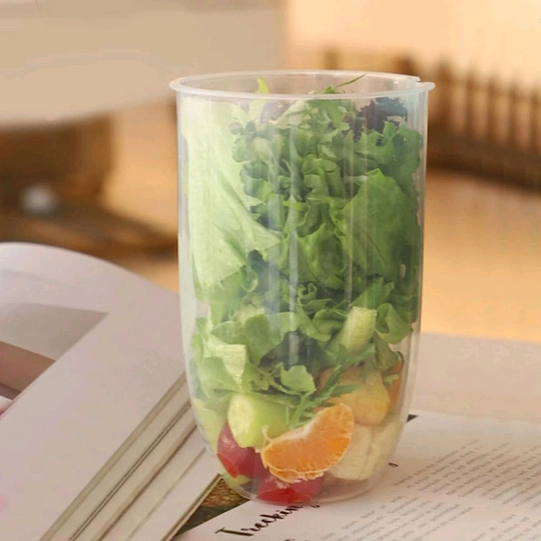 Fruit and Vegetable Salad Cups Easy Clean Salad Mixing Cup for Business People for Business Travel 