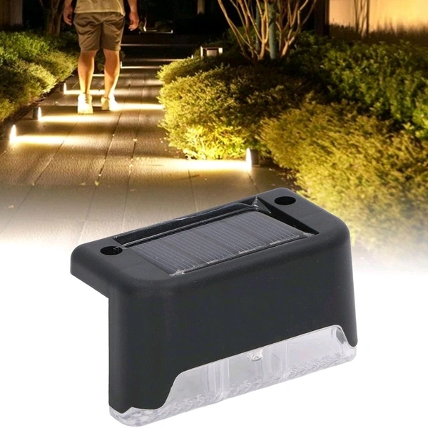 4-Piece Solar Waterproof Garden, Stair & Railing Lights โ Energy-Efficient Outdoor LED Lights for Pathways, Staircases & Decks
