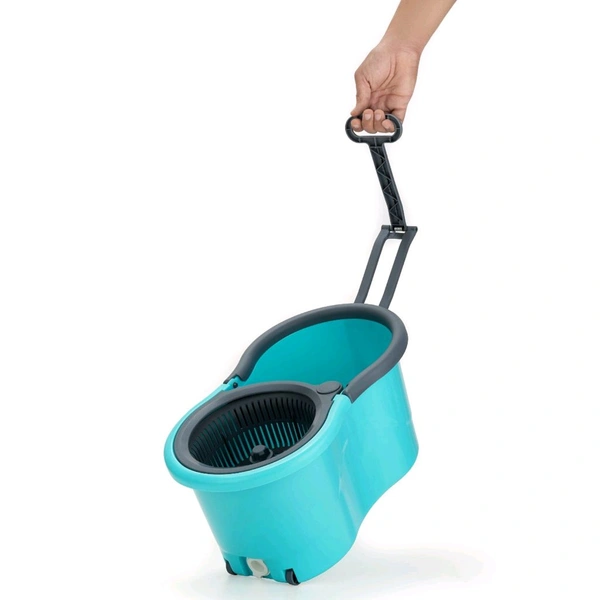 Quick Spin Mop Set with Easy Wheels & Large Bucket – Multicoloured Plastic Floor Cleaning System