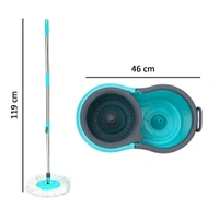 Quick Spin Mop Set with Easy Wheels & Large Bucket – Multicoloured Plastic Floor Cleaning System