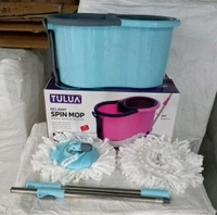 Quick Spin Mop Set with Easy Wheels & Large Bucket – Multicoloured Plastic Floor Cleaning System