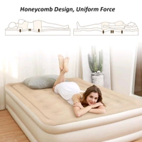 (Top Grade) Portable Inflatable Bed Folding Lazy Bed Collapsible Three-layer Airbag Strong Pressure Resistance For Travel Or Home Use - Double