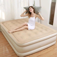 (Top Grade) Portable Inflatable Bed Folding Lazy Bed Collapsible Three-layer Airbag Strong Pressure Resistance For Travel Or Home Use - Double
