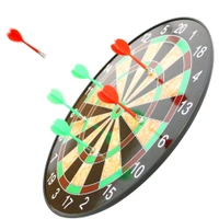 Indoor and Outdoor Magnetic Score Dartboard Kit with 6 Soft Darts (17 Inch)