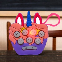Mini Game Keychain, hack a Mole Memory Game, Light Up Game Sensory Toys, Mini Push Bubbles Game with Keychain & Music Game, Multiple Game Modes Fast Push Game Toddler Toys for 3+ Years (1 Pc)