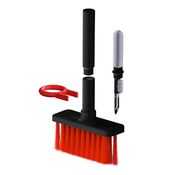 5 in 1 Multi-Function Soft Dust Clean Bush for Computer Cleaning, with Corner Gap Duster Keycap Puller Remover for Gamer Pc