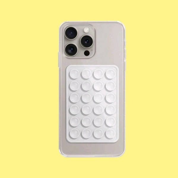 Suction Phone Case / Holder Mount, Silicone Adhesive Phone Accessory for iPhone and Android, Hands-Free Fidget Toy Mirror Shower Phone Holder, Selfies (3 Pc / Mix Color)