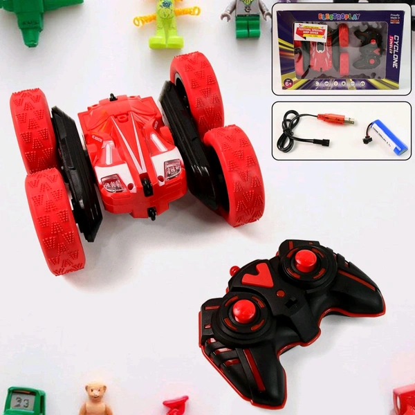 Remote Control Car, Double Sided Fast Stunt Car, RC Cars with 360ยฐ Flips, All Terrain Tires, Indoor / Outdoor Rechargeable Toy Car Gifts for Boys Age 4-7 8-12 Birthday (1 Set)