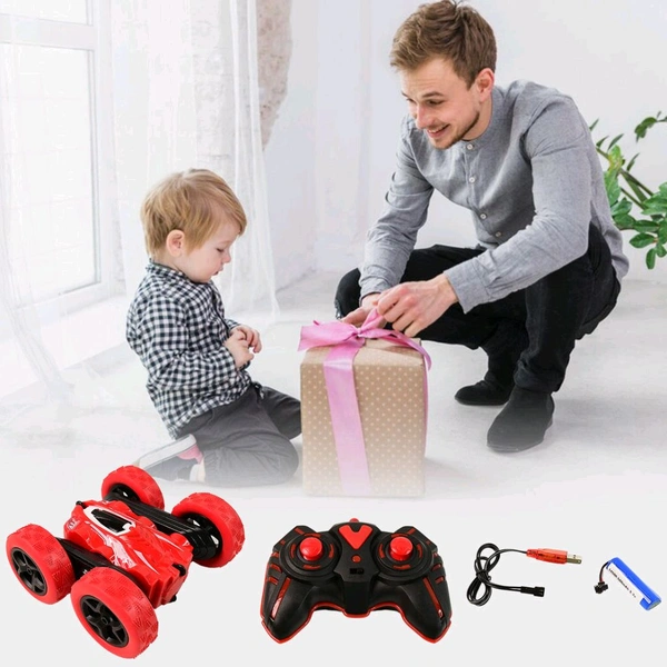 Remote Control Car, Double Sided Fast Stunt Car, RC Cars with 360ยฐ Flips, All Terrain Tires, Indoor / Outdoor Rechargeable Toy Car Gifts for Boys Age 4-7 8-12 Birthday (1 Set)