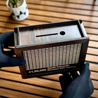 Wooden Money/Piggy Bank, Money Box, Coin Box with Carved Design for Kids/Children, Savings Challenge Box, Cash Vault Wooden Savings Box, Coin Piggy Bank, Money Save Box Smash, Money Saver