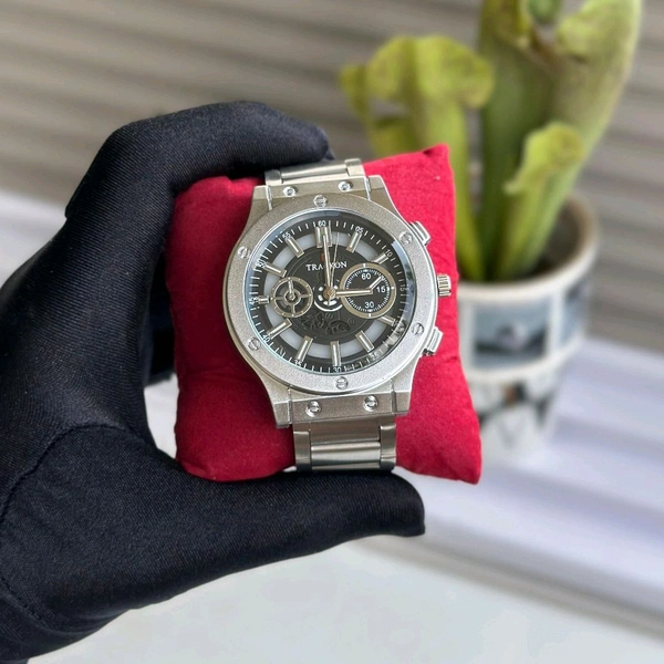 Trackon Budget Analog Quartz Watch – Premium Style at a Budget Price - Black