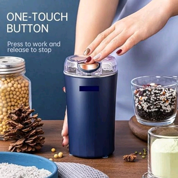 Mini Mixer, Small Blender, powerful Mini Grinder, Electric Coffee Bean Grinder Machine Portable Grinder for Home and Office. (4 Blade Grinder)