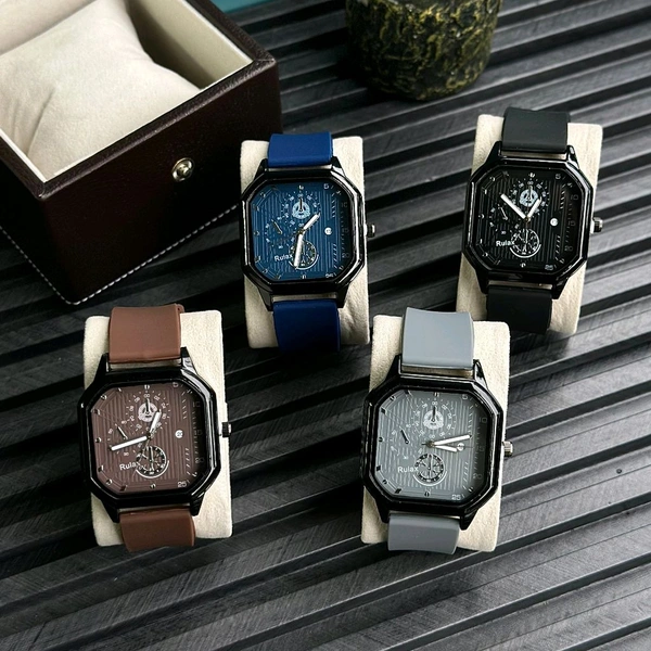 Most Demanded RULAX Analog Quartz Movement Watch With High Quality Strap Best finishing Body & Case - Brown