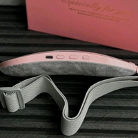 Portable Cordless Periods Heating Pad, Electric Waist Belt Device, Fast Heating Pad with 3 Massage Modes, Back or Belly Heating Pad for Women and Girl