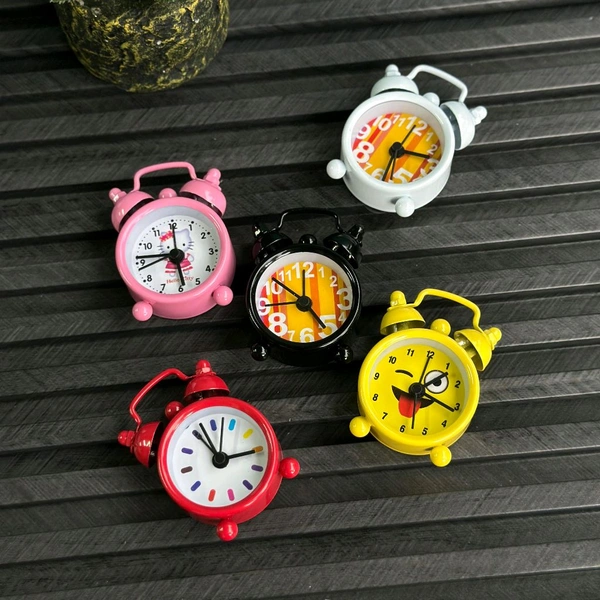 Mini Twin Bell Alarm Clocks – Cute Looks, Loud Wake-Ups - Red