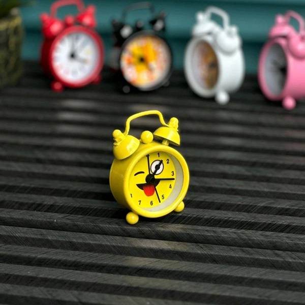 Mini Twin Bell Alarm Clocks – Cute Looks, Loud Wake-Ups - Yellow
