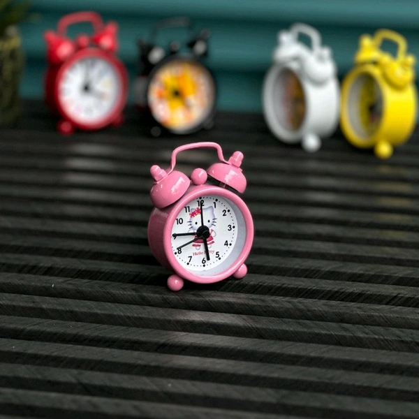 Mini Twin Bell Alarm Clocks β Cute Looks, Loud Wake-Ups - Pink