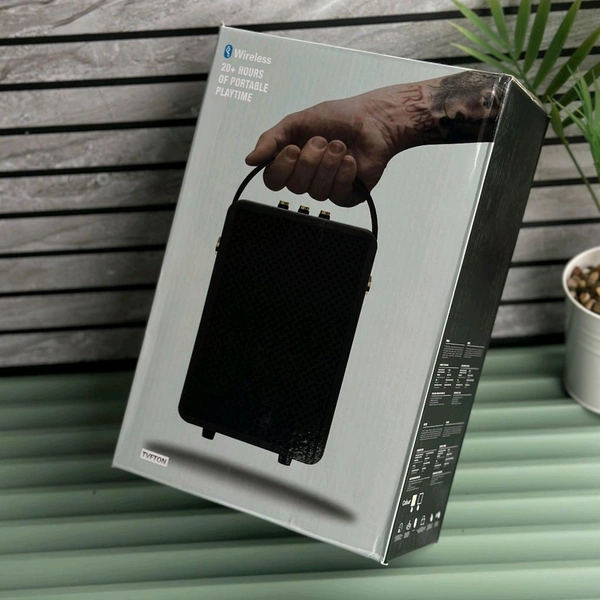 New Tvftonspeaker Wireless Bluetooth Speaker | Dolby Sound | USB Playback | Carbon Texture Body | Type-C Charging | Portable Handle | Long Battery Backup