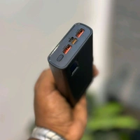 Troops PD65W 20000mAh Fast Charging Power Bank | Dual USB + Type-C Output | Digital Display | Compatible with All Devices | Black & White - Black