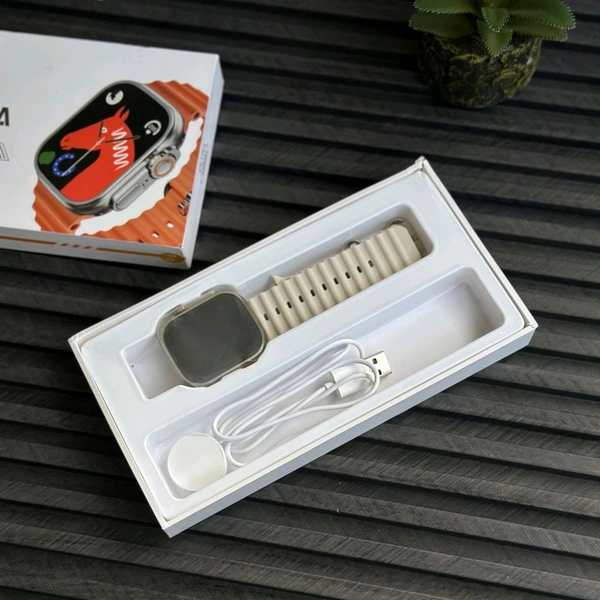 WS9 Ultra Smartwatch with GPS, Google Assistant, Games, HD Display, Bluetooth Calling & Wireless Charging | Compatible with Android & iOS | Premium Budget Ultra Smartwatch - Gray